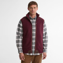 Barbour Langdale men's dark burgundy fleece gilet with a full zip fastening, funnel neck and practical zip pockets for everyday layering.