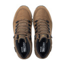 Top view of a pair of men's brown hiking boots showing padded collars, secure lace fastening and TECFOAM comfort insoles.