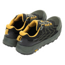 Pair of men's waterproof hiking shoes viewed from the rear, showing padded collars, heel pull tabs and rugged Vibram® outsoles.