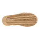 Full view of the textured rubber outsole on a tan Regatta waterproof ankle boot, designed for reliable grip and stability.