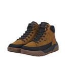 Pair of Rieker men's butterscotch waterproof lace-up ankle boots with R-TEX membrane, rugged tread sole and padded collar.