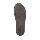 Close-up of the Rieker rubber outsole with textured hexagonal tread pattern for reliable grip and everyday traction.