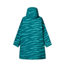 Rear product image of the junior waterproof robe, showcasing the hood, full back design, and all-over print.