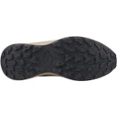 Durable black rubber outsole with deep multi-directional tread on women's waterproof walking boots for reliable grip on outdoor terrain.