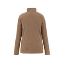 Rear view of the Regatta women's mocha quarter zip fleece on a white background.