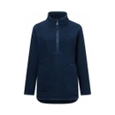 Front view of the Regatta women's navy longline borg fleece on a white background.
