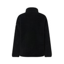 Rear view of the Regatta women's black borg fleece jacket with a high collar.