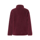 Rear view of the Regatta women's fig borg fleece jacket with a high collar.