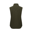 Rear view of the Regatta women's Dark Khaki borg bodywarmer.