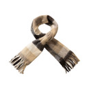 Regatta Aleena Shawl Scarf in Mocha Barley Chocolate with a soft brushed check pattern and fringed edges.
