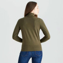 Rear view of the Ridgeline women's Melford Roll Neck Jumper showing the classic roll neck, long sleeves and ribbed hem.