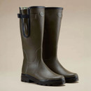 Men's Le Chameau Vierzon Jersey wellington boots in Vert Chameau, shown as a pair with an adjustable waterproof gusset and rugged grip sole.