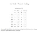 LeMieux women’s clothing size guide showing UK sizes 4–18 with chest, waist, hip and inside-leg measurements in centimetres.