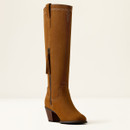 Ariat BLAIRE CHESTNUT knee-high brown leather boot with side zipper and decorative stitching.