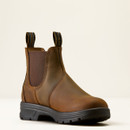 Brown Chelsea-style ankle boot with elastic side panels and a pull tab, from Ariat's COOPER DIST COPPER collection.