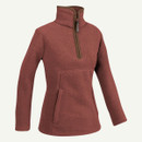 Women’s  textured fleece pullover with quarter zip, fitted shape and front hand-warmer pocket.