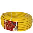 Kingfisher Yellowhammer Professional 50m yellow garden hose coil designed for heavy-duty outdoor watering.