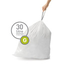 Simplehuman Sure Fit 'G' Bin Liner Rolls, 30 Litre - 20 Pack