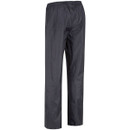 Black waterprooftrouserswith an elastic waistband and straight legs, shown from the side. The material appears smooth, functional, and durable.