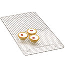 KitchenCraft chrome-plated oblong cake cooling tray with wire grid design for cooling cakes, biscuits and other freshly baked treats.