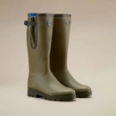 Le Chameau men's Vierzonord green wellington boots with adjustable waterproof gusset, neoprene lining and rugged soles.