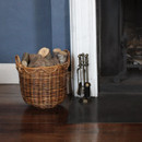 Small Round Wicker Tub Log Basket Small Round Wicker Tub Log Basket