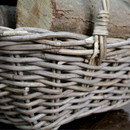 Shopper Style Wicker Log Basket