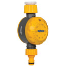 Hozelock Auto Off Controller with rotary timer dial and hose connector for automatically controlling garden watering duration.