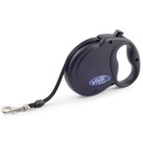 Ancol Viva 5m Retractable Lead, Black - Medium
