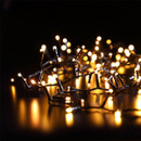 Warm white LEDs glowing against a black background.