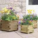 Zest Outdoor Living Marford Wooden Hexagonal Garden Planter Set