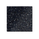 Black granite coaster with a polished square design and natural speckled stone pattern, ideal for protecting tables and worktops.