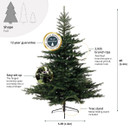 Full artificial Christmas tree standing 8ft (2.4m) tall with 2,935 branch tips, a sturdy metal stand and realistic evergreen foliage for large festive displays.