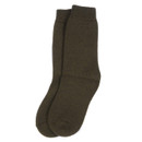 A pair of dark brown socks in a simple, classic style, neatly positioned side by side against a plain white background, conveying a cosy, comfortable feel.
