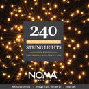 NOMA 240 Multi-Function String LED Lights, Antique White - 17.9m