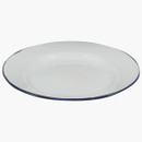 Highlander Vintage Enamel Camping Plate, White - 28cm