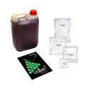Cellar 7 Merlot wine kit contents including grape juice concentrate container, ingredient sachets and instructions.