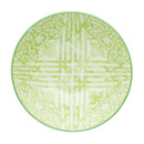 KitchenCraft Glazed Ceramic Bowl - Green and White Tile
