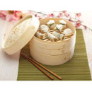 KitchenCraft 2 Tier Bamboo Steamer Basket - 20cm