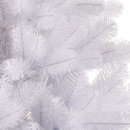 Close-up of a white artificial Christmas tree branches.
