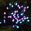 Cluster of NOMA 240 Multi-Function String LED Lights Pastel - 17.9m lit up on a Christmas tree