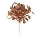 Rose Gold Glitter Mistletoe Pick - 22cm