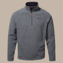 Gray half-zip fleece pullover featuring a high collar and the "Craghoppers" logo on the chest, set against a neutral background.