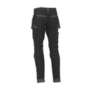 Rear view of black work trousers with holster pockets, zip pockets and durable reinforced design.
