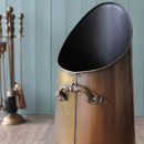 Mansion Georgian Coal Hod with Ornate Handles - Antique Brass