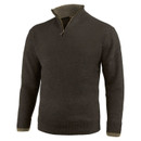 Jack Pyke Men's Ashcombe Quarter Zip Pullover Jumper - Dark Olive