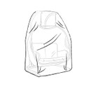 Diagram of a an egg chair with a cover.