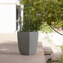 Stewart Garden Cotswold Tall Square Planter, 33cm - Marble Green