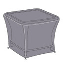 Stylized illustration of a square outdoor table with a tapered design and securing ties at the bottom.
