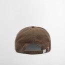 Brown baseball cap with an adjustable strap, viewed from the back, set against a plain white background. The fabric appears slightly textured.